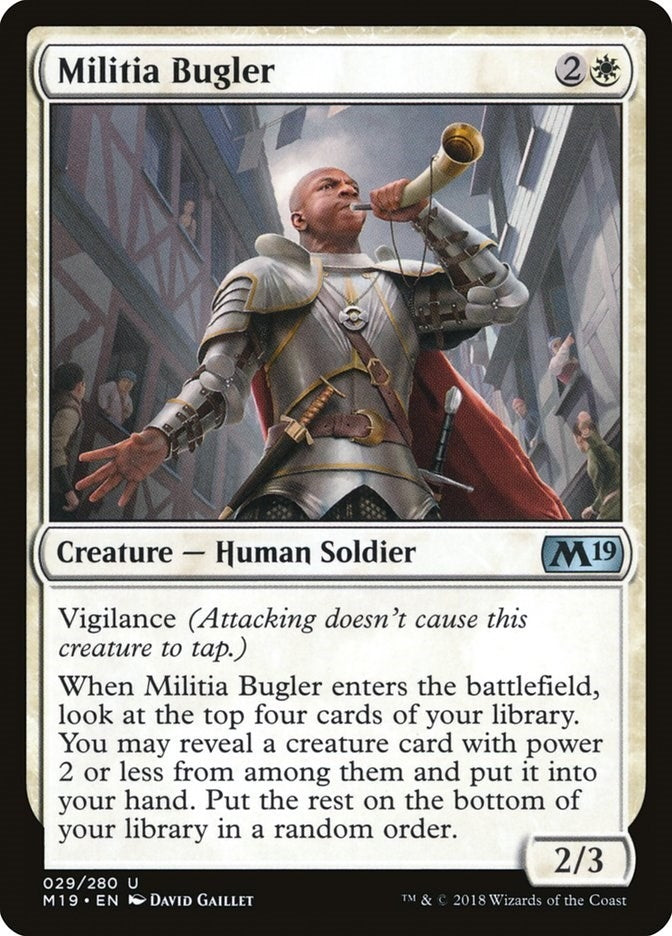 Image for Militia Bugler (29) (Core Set 2019) - Magic: The Gathering