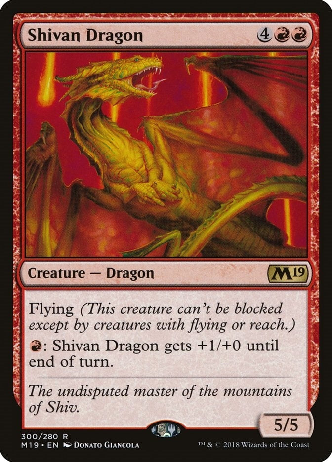 Image for Shivan Dragon (300) (Core Set 2019) - Magic: The Gathering