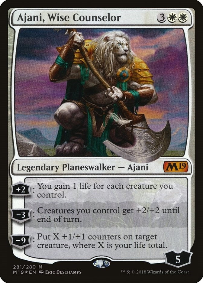 Image for Ajani, Wise Counselor (281) (Core Set 2019) - Magic: The Gathering