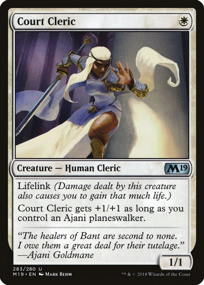 Image for Court Cleric (283) (Core Set 2019) - Magic: The Gathering