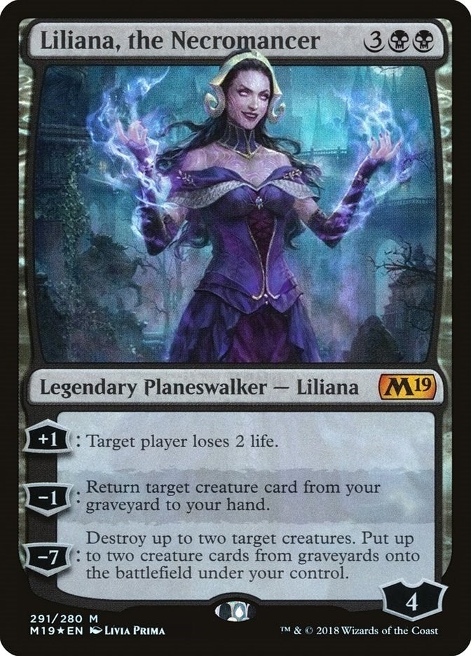 Image for Liliana, the Necromancer (291) (Core Set 2019) - Magic: The Gathering