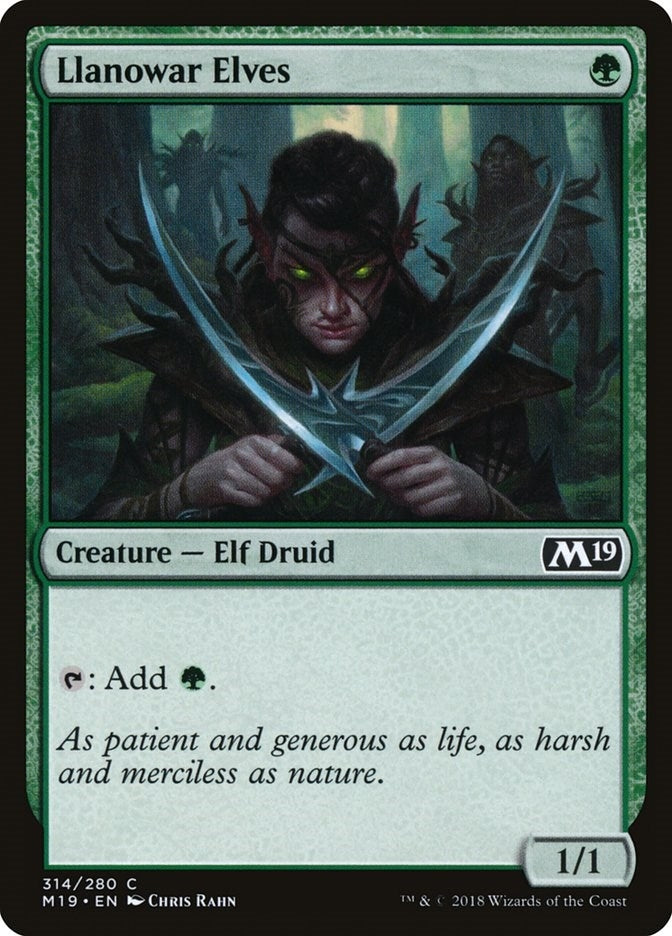 Image for Llanowar Elves (314) (Core Set 2019) - Magic: The Gathering