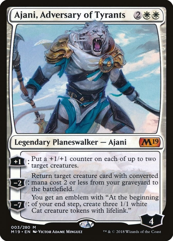 Image for Ajani, Adversary of Tyrants (3) (Core Set 2019) - Magic: The Gathering