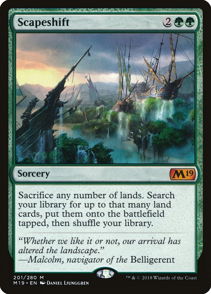Image for Scapeshift (201) (Core Set 2019) - Magic: The Gathering