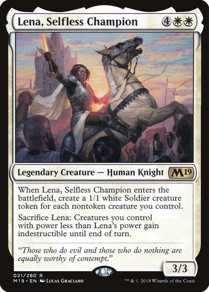 Lena, Selfless Champion (21) (Core Set 2019)