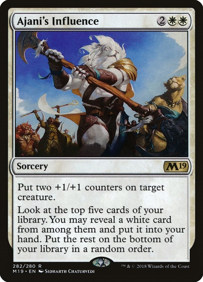 Image for Ajani's Influence (282) (Core Set 2019) - Magic: The Gathering
