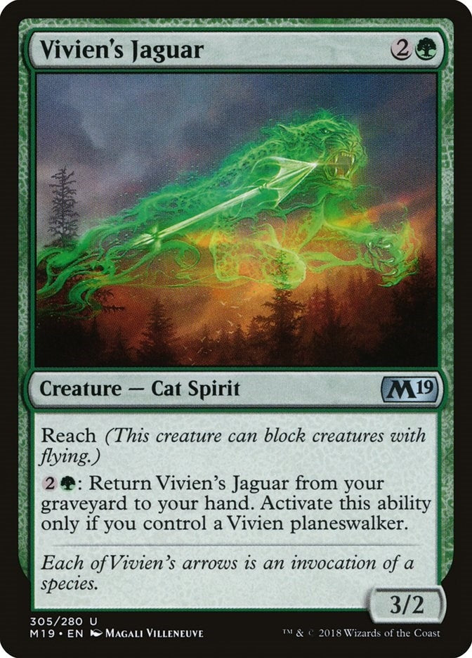 Image for Vivien's Jaguar (305) (Core Set 2019) - Magic: The Gathering