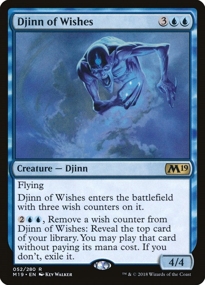 Image for Djinn of Wishes (52) (Core Set 2019) - Magic: The Gathering