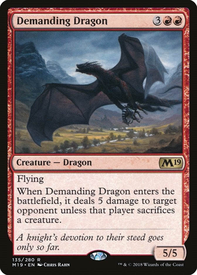 Image for Demanding Dragon (135) (Core Set 2019) - Magic: The Gathering
