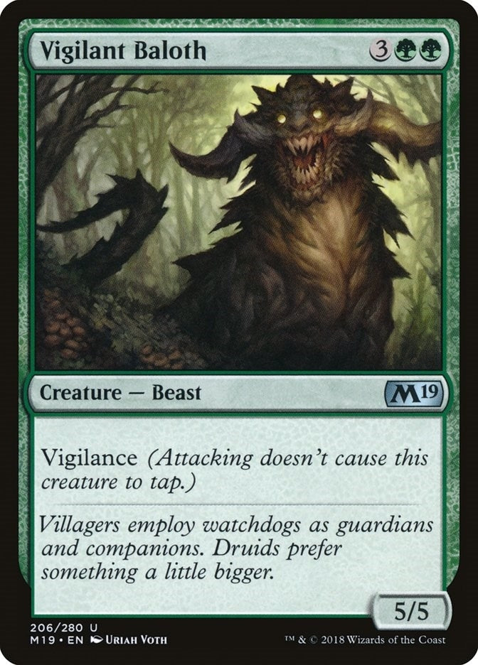 Image for Vigilant Baloth (206) (Core Set 2019) - Magic: The Gathering