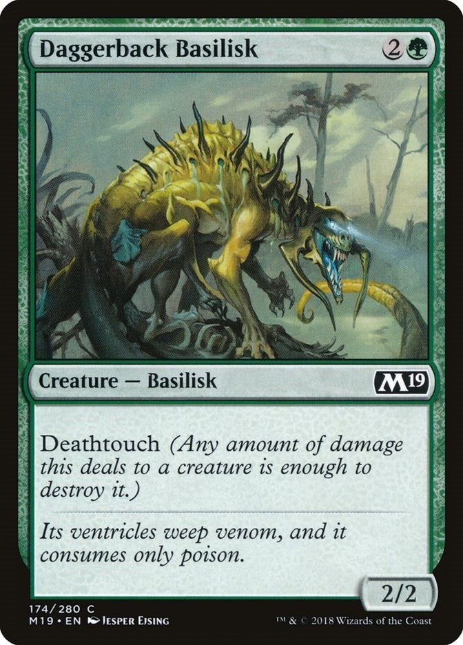 Image for Daggerback Basilisk (174) (Core Set 2019) - Magic: The Gathering