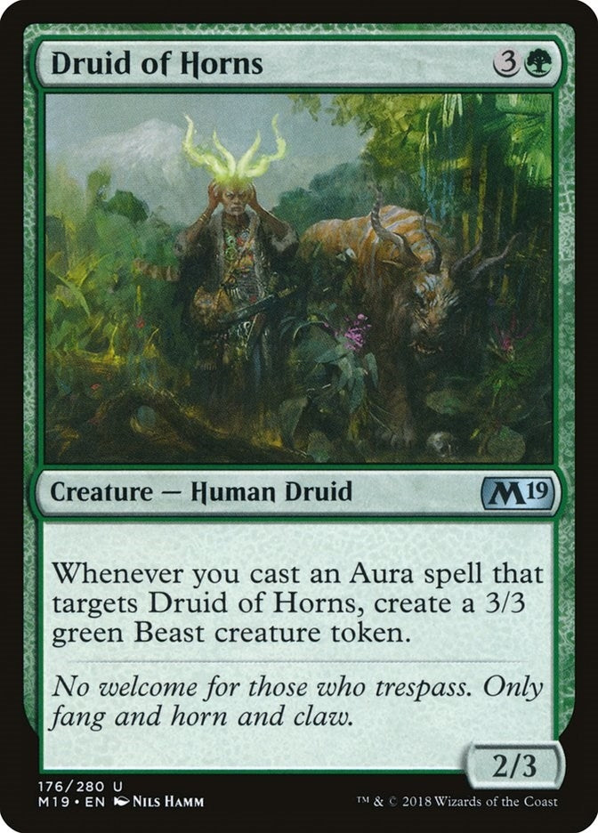 Image for Druid of Horns (176) (Core Set 2019) - Magic: The Gathering