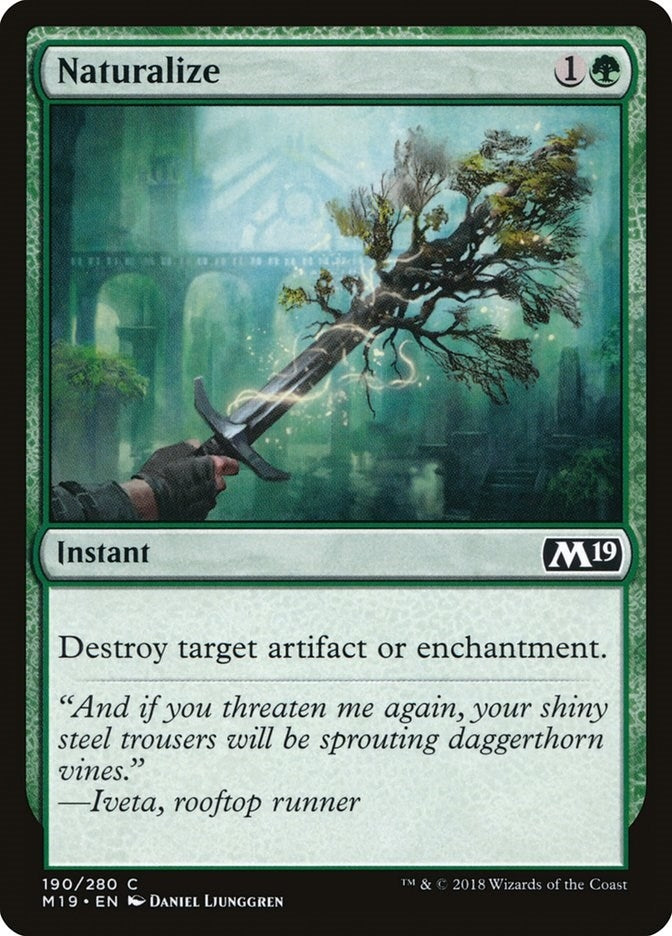 Image for Naturalize (190) (Core Set 2019) - Magic: The Gathering