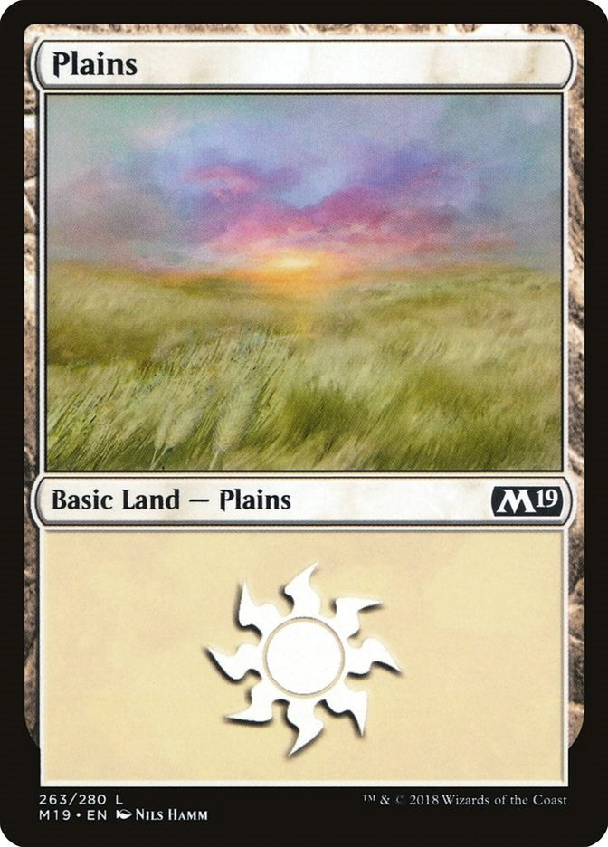 Image for Plains (263) (263) (Core Set 2019) - Magic: The Gathering