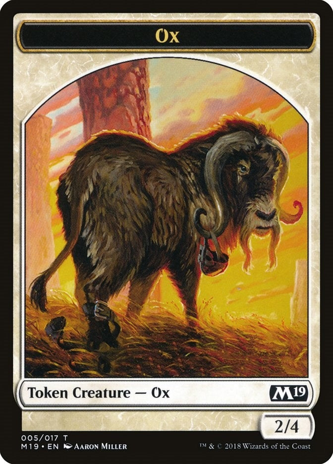 Ox Token (5) (Core Set 2019)