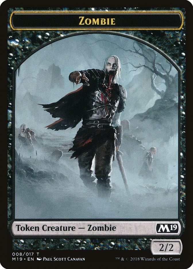 Image for Zombie Token (8) (Core Set 2019) - Magic: The Gathering