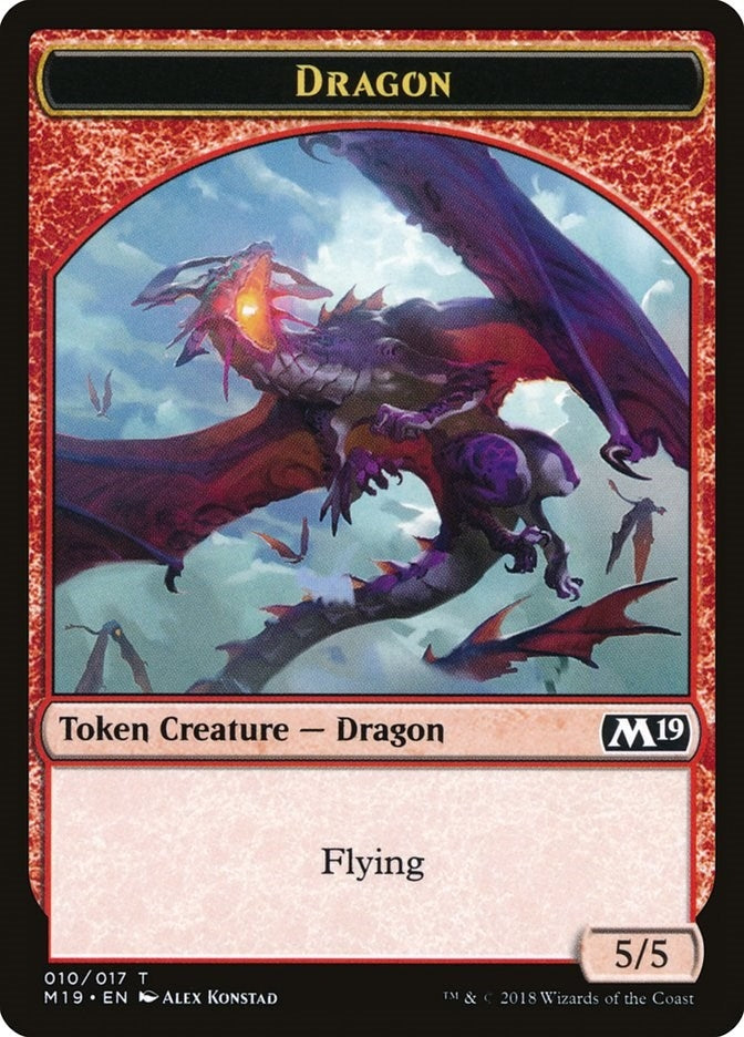 Image for Dragon Token (010) (10) (Core Set 2019) - Magic: The Gathering