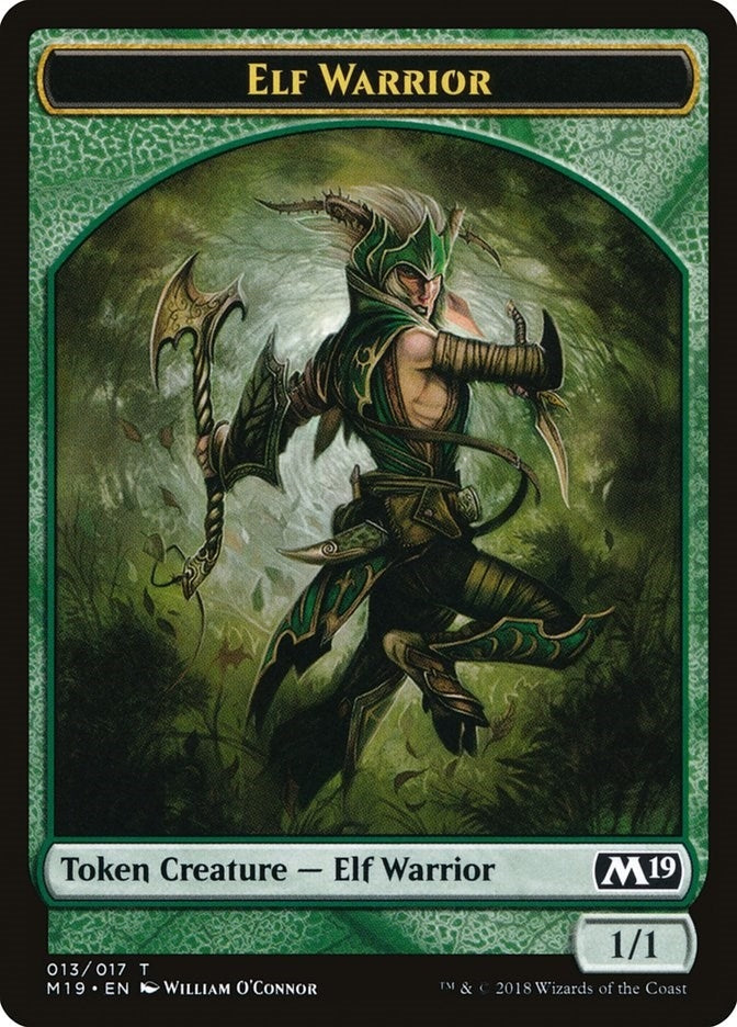 Image for Elf Warrior Token (13) (Core Set 2019) - Magic: The Gathering