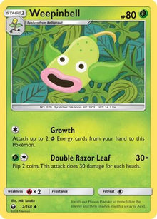 Weepinbell 002/168  SM  Celestial Storm - Uncommon