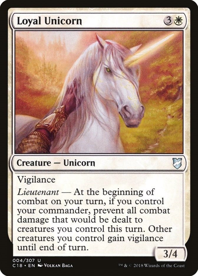 Image for Loyal Unicorn (4) (Commander 2018) - Magic: The Gathering