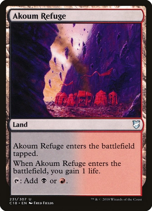 Image for Akoum Refuge (231) (Commander 2018) - Magic: The Gathering