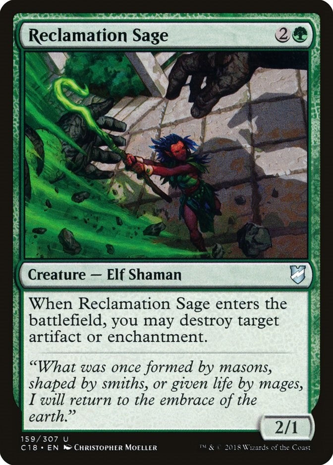 Image for Reclamation Sage (159) (Commander 2018) - Magic: The Gathering