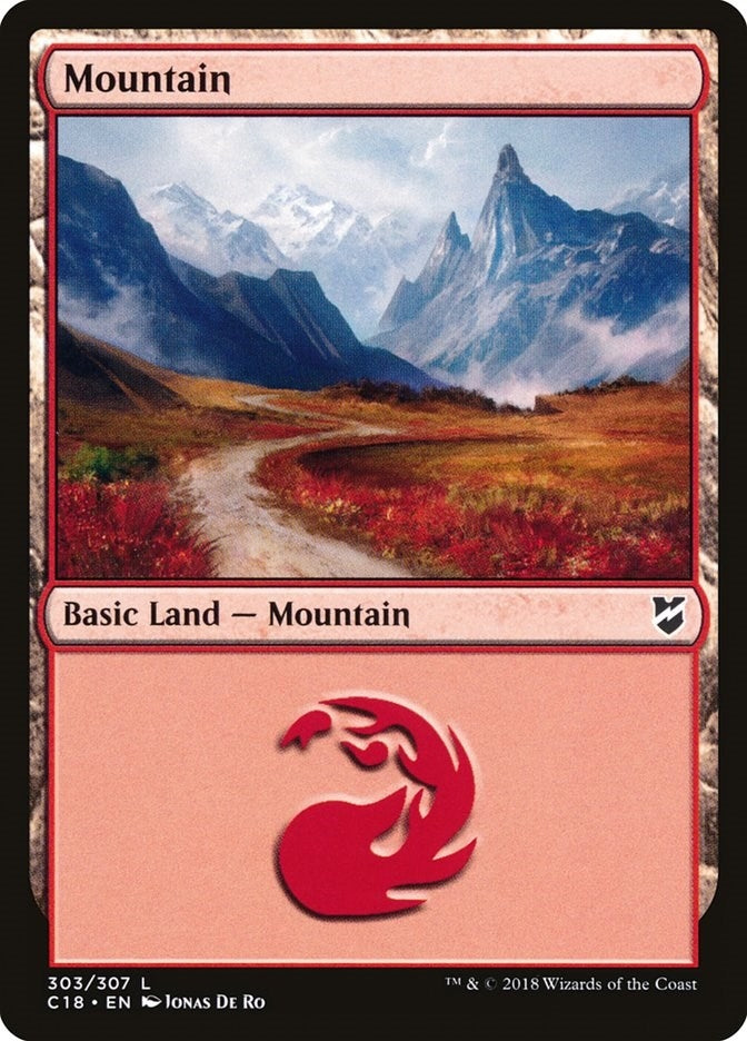 Image for Mountain (303) (303) (Commander 2018) - Magic: The Gathering