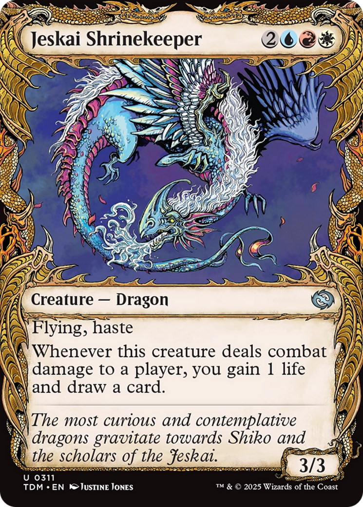 Jeskai Shrinekeeper (TDM-311) - Tarkir: Dragonstorm: (Showcase) Foil