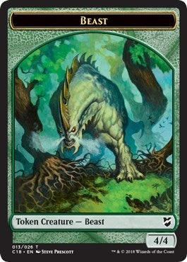 Beast (013) // Plant Double-Sided Token (13 // 17) (Commander 2018)