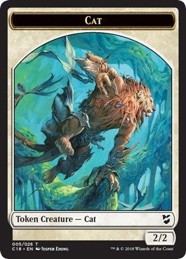 Cat // Soldier Double-Sided Token (5 // 6) (Commander 2018)