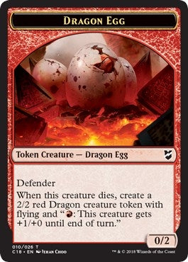 Image for Dragon Egg // Dragon Double-Sided Token (10 // 11) (Commander 2018) - Magic: The Gathering
