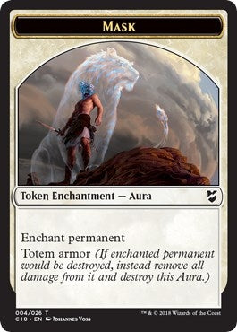 Mask // Soldier Double-Sided Token (4 // 6) (Commander 2018)