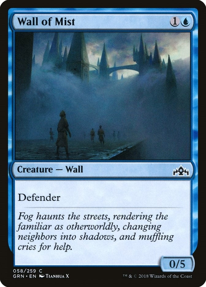 Image for Wall of Mist (58) (Guilds of Ravnica) - Magic: The Gathering