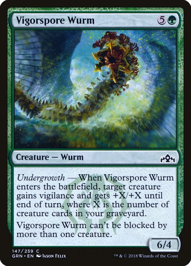 Image for Vigorspore Wurm (147) (Guilds of Ravnica) - Magic: The Gathering