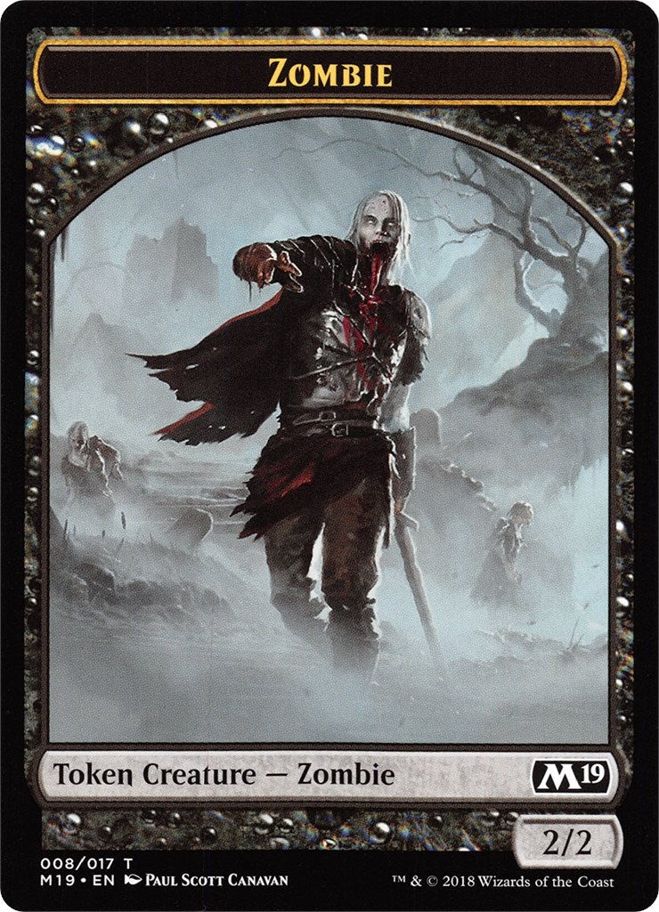 Image for Zombie // Thopter Double-Sided Token (Game Night) (8 // 14) (Core Set 2019) - Magic: The Gathering