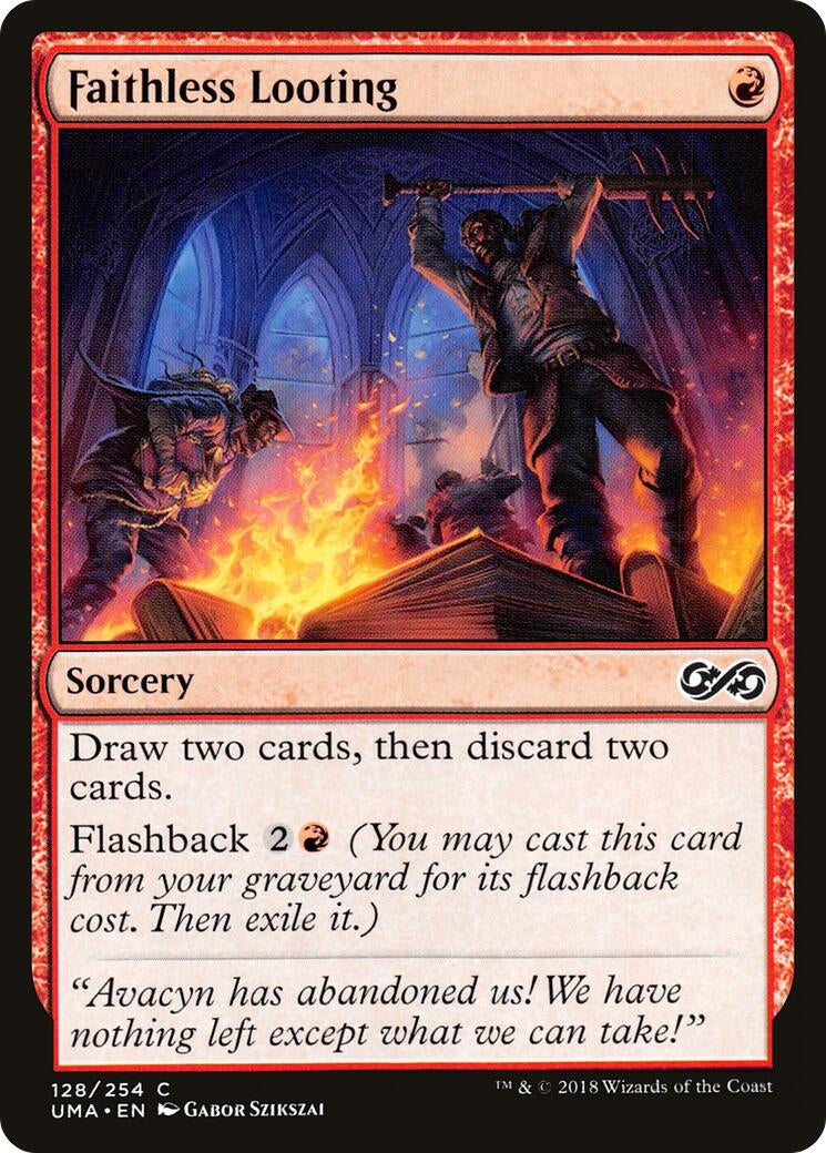 Image for Faithless Looting (128) (Ultimate Masters) (UMA) - Magic: The Gathering