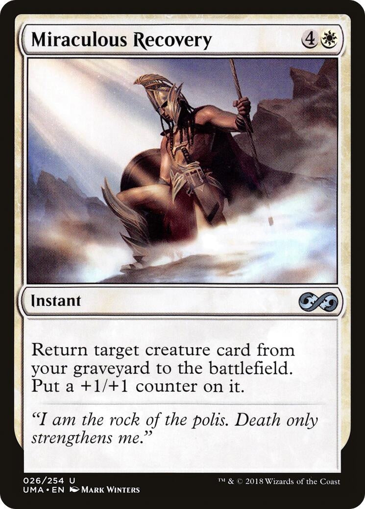 Image for Miraculous Recovery (26) (Ultimate Masters) (UMA) - Magic: The Gathering