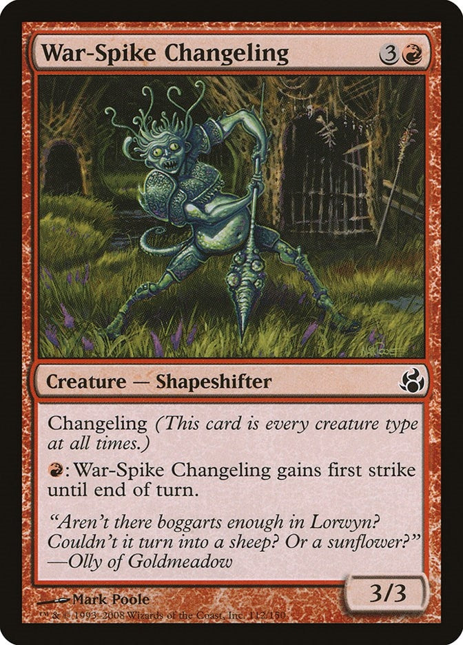 Image for War-Spike Changeling (112) (Morningtide) - Magic: The Gathering