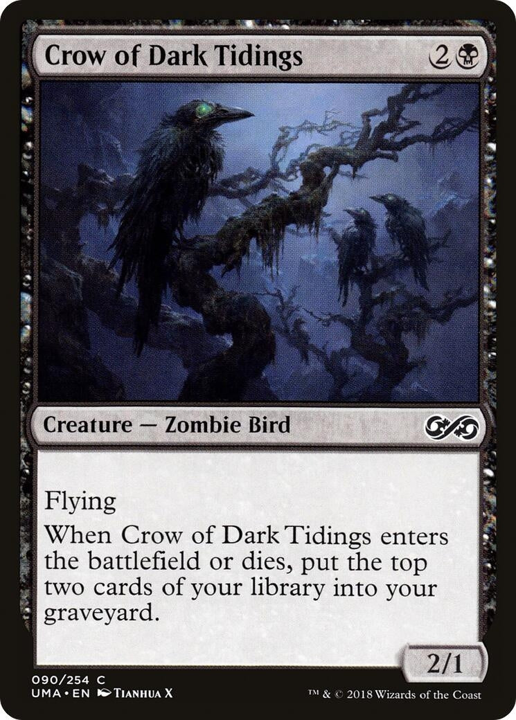 Image for Crow of Dark Tidings (90) (Ultimate Masters) (UMA) - Magic: The Gathering