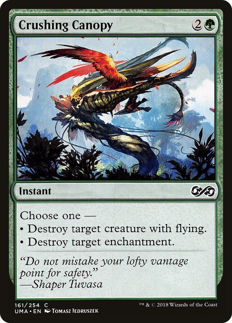 Image for Crushing Canopy (161) (Ultimate Masters) (UMA) - Magic: The Gathering