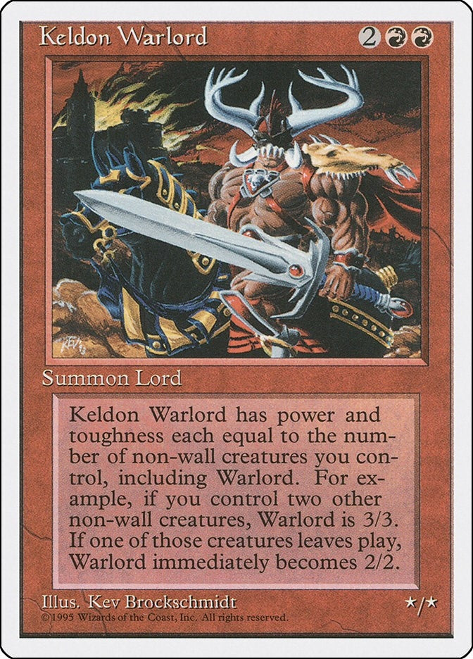 Image for Keldon Warlord (Fourth Edition) - Magic: The Gathering