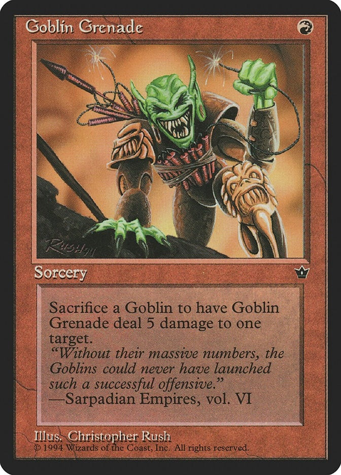 Goblin Grenade (Rush) (Fallen Empires)