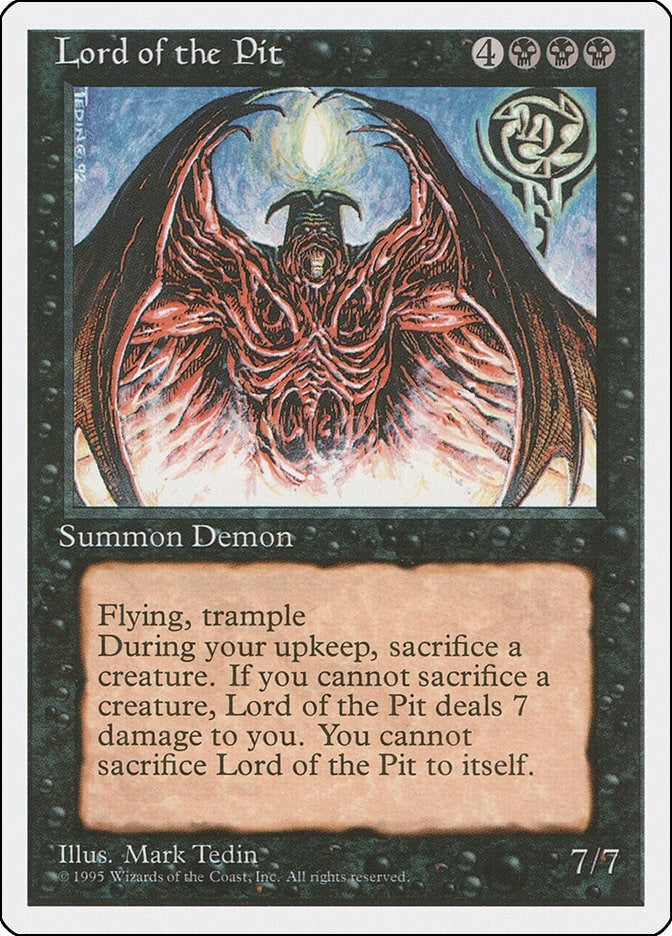 Image for Lord of the Pit (28) (Fourth Edition) - Magic: The Gathering