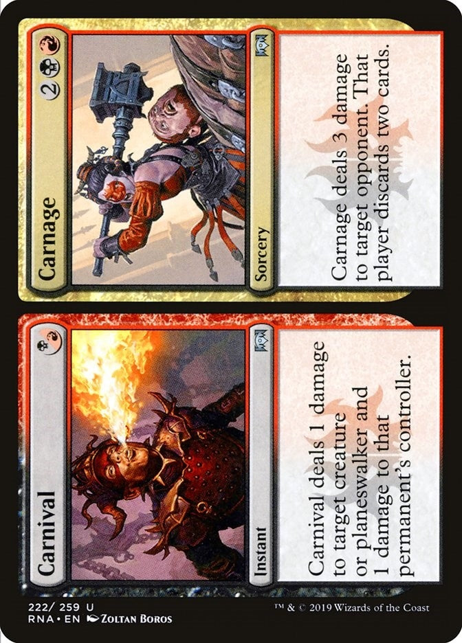 Image for Carnival // Carnage (222) (Ravnica Allegiance) - Magic: The Gathering
