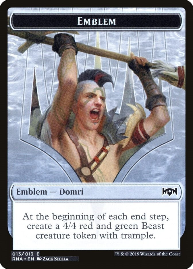 Image for Emblem - Domri, Chaos Bringer (13) (Ravnica Allegiance) - Magic: The Gathering