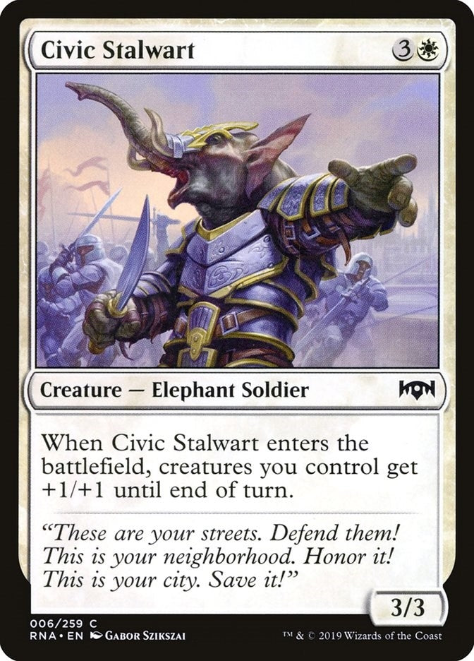 Image for Civic Stalwart (6) (Ravnica Allegiance) - Magic: The Gathering