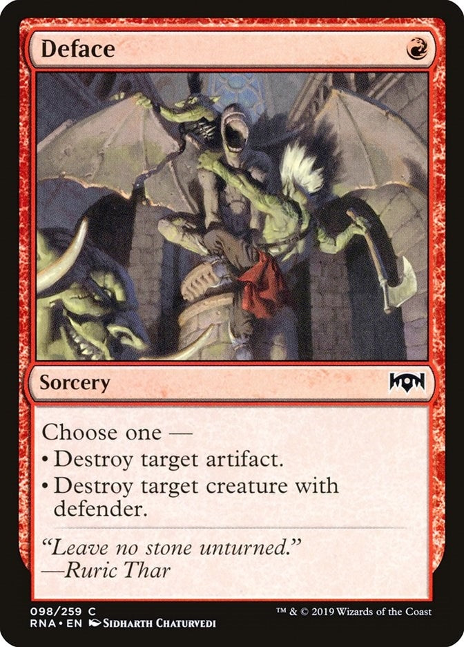 Image for Deface (98) (Ravnica Allegiance) - Magic: The Gathering