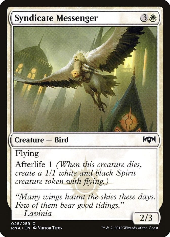Image for Syndicate Messenger (25) (Ravnica Allegiance) - Magic: The Gathering