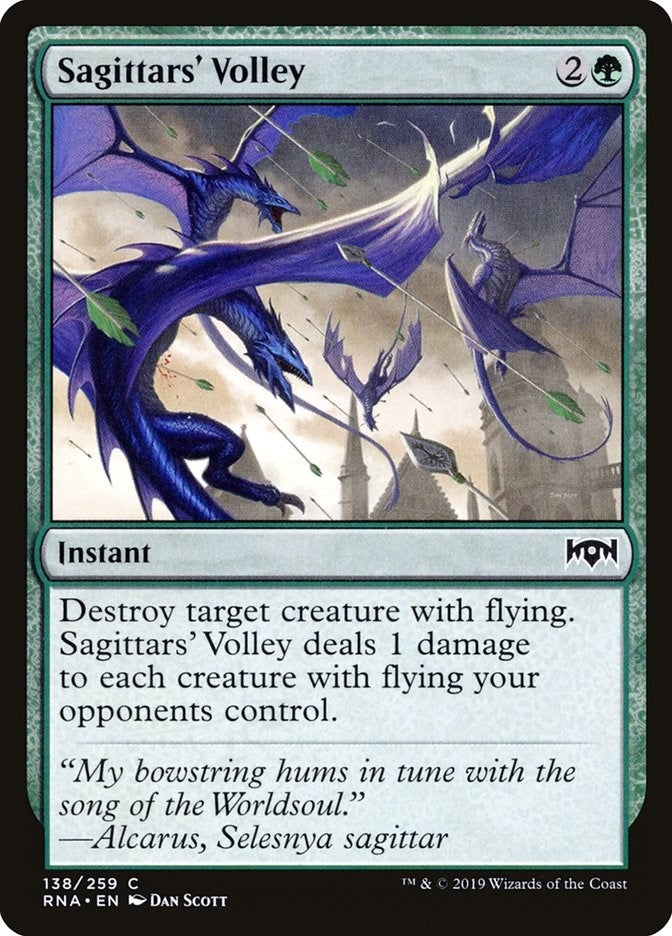 Image for Sagittars' Volley (138) (Ravnica Allegiance) - Magic: The Gathering
