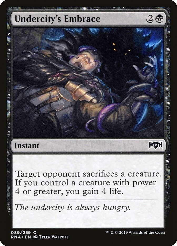 Image for Undercity's Embrace (89) (Ravnica Allegiance) - Magic: The Gathering